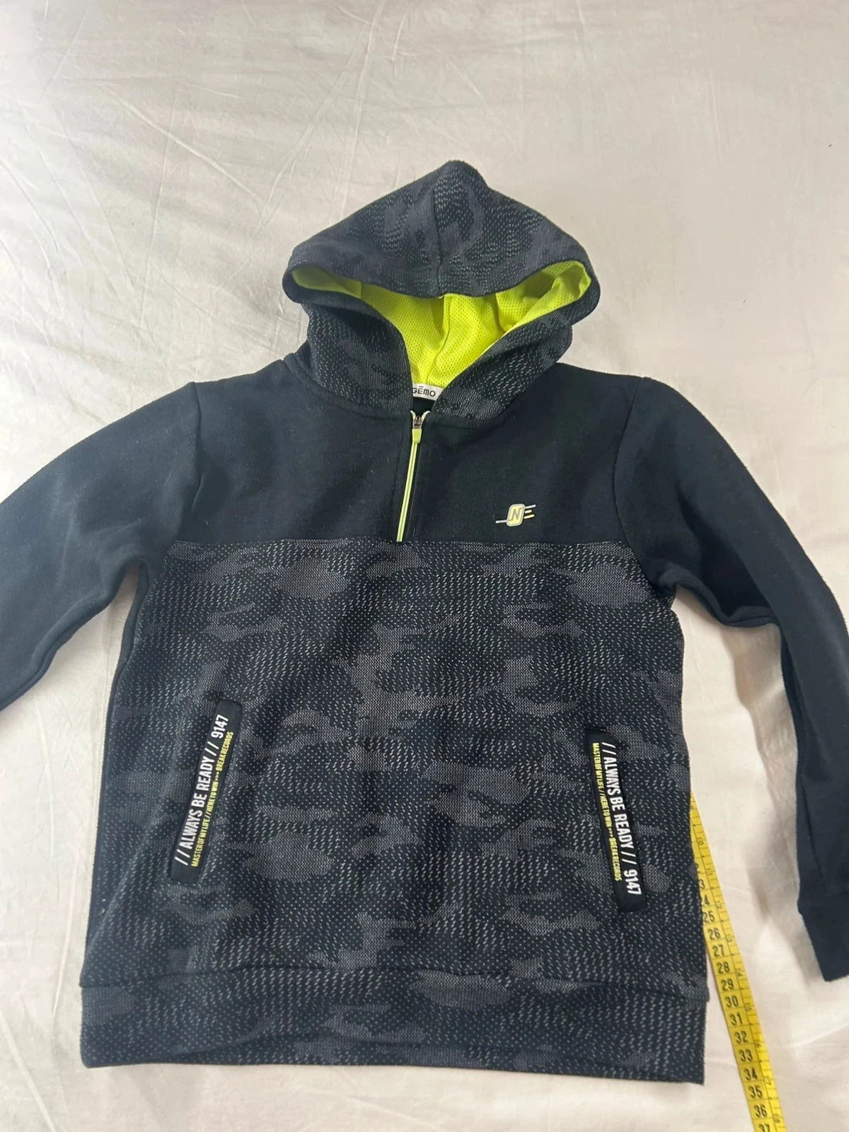 Sudadera con capucha y cremallera negra gémo – photo 2